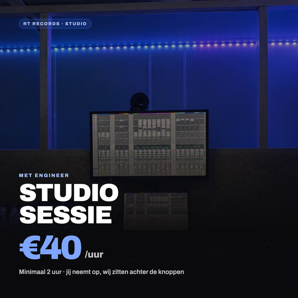 Studiosessie met engineer – €40 per uur