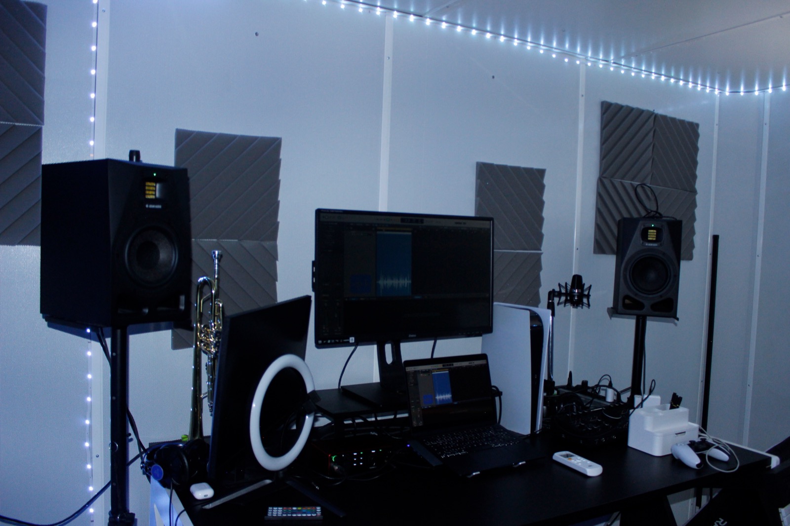 RT RECORDS studio wide shot with LED lighting
